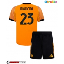 Otroške Nogometnih dresov AS Roma Gianluca Mancini #23 Gostujoči 2025-26 Kratki rokavi (+ hlače)